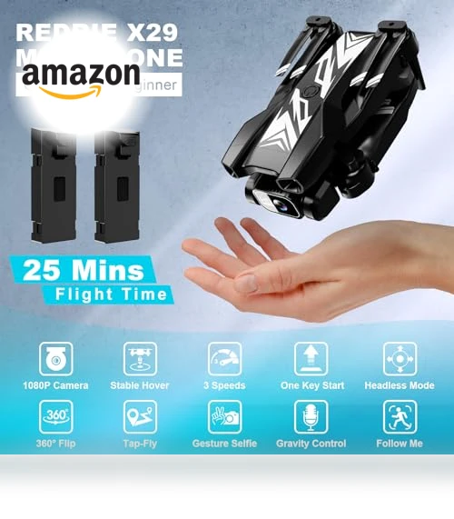 Foldable Mini Drone with 1080P Camera for Kids and Adults — Drones, REDRIE