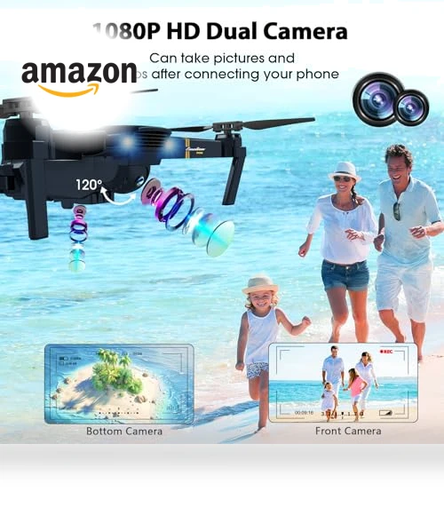 Foldable RC Quadcopter with 1080P HD Camera — Flying Toys, MOCVOO