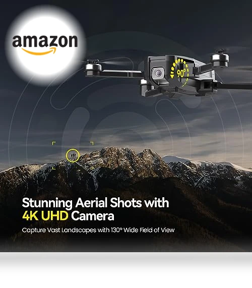 GPS Drone with Camera 4K UHD, 52 Minutes Flight Time, Foldable Quadcopter — Drones, Holy Stone