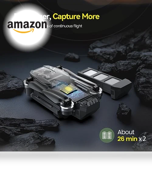 GPS Drone with Camera 4K UHD, 52 Minutes Flight Time, Foldable Quadcopter — Drones, Holy Stone