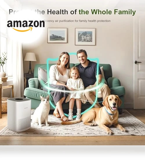 H13 True HEPA Air Purifier for Home - Portable Air Cleaner with Quiet Sleep Mode — Activated Carbon Air Purifiers, WATTSMART