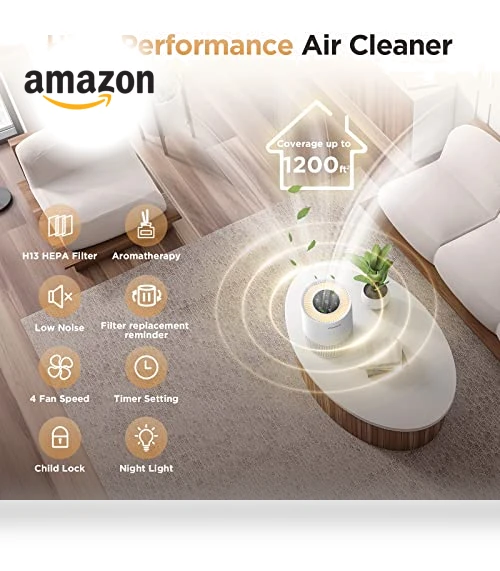 H13 True HEPA Air Purifier for Large Rooms up to 1200ft² — Air Moisturizers, Mooka
