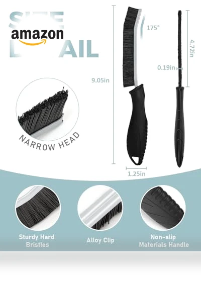 Hard Bristle Crevice Cleaning Brush - Multifunctional Gap Scrub Brush for Home Essentials — Brushes, SXhyf