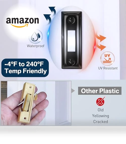Heavy Duty Metal Doorbell Push Button with LED Light — Push Buttons, Dreyoo