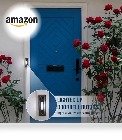 Heavy Duty Metal Doorbell Push Button with LED Light — Push Buttons, Dreyoo