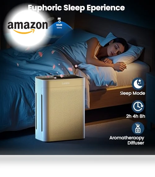 HEPA Double-Sided Air Purifier for Large Rooms up to 3000sq.ft — Activated Carbon Air Purifiers, LUNINO