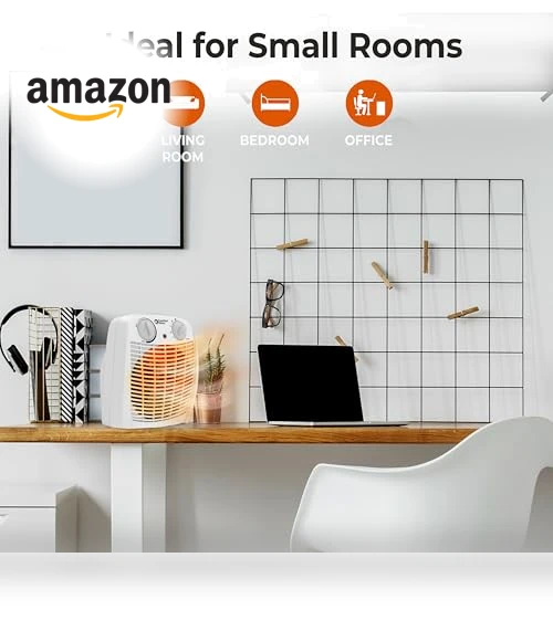 Indoor Space Heater with Adjustable Thermostat, Fan Forced, Electric, Overheat Protection — Portable Heating Solutions, Comfort Zone