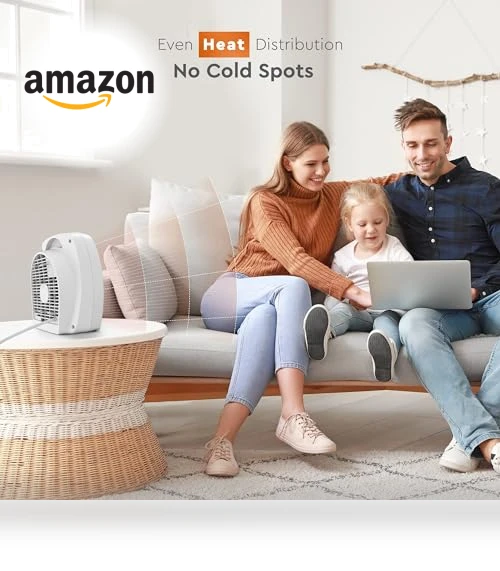 Indoor Space Heater with Adjustable Thermostat, Fan Forced, Electric, Overheat Protection — Portable Heating Solutions, Comfort Zone