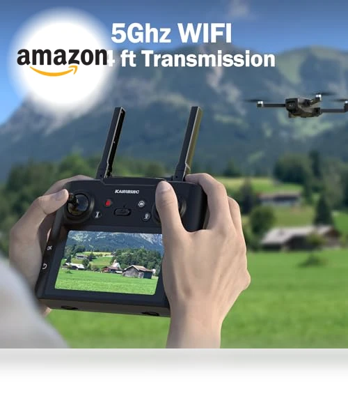 K600 GPS Drone with Camera, 4.5 Inch LCD Screen, 32G SD Card, Auto Return, Follow Me — Drones, KARUISRC