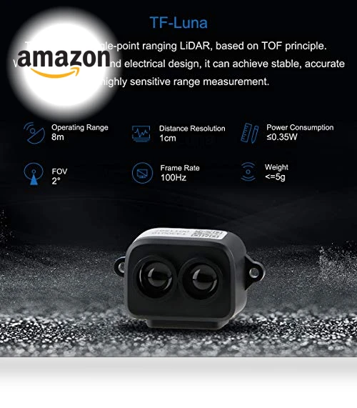Lidar Range Finder Sensor Module TF-Luna, Single-Point Micro Ranging Module 0.2 to 8m — Laser Rangefinders, MakerFocus