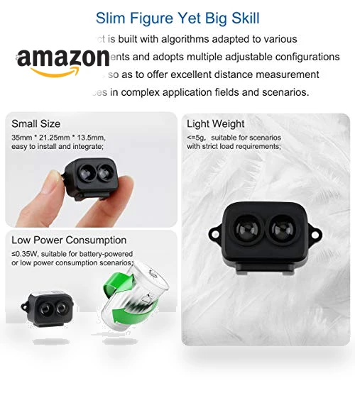 Lidar Range Finder Sensor Module TF-Luna, Single-Point Micro Ranging Module 0.2 to 8m — Laser Rangefinders, MakerFocus