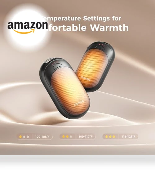 Magnetic Hand Warmers Rechargeable 2 Pack, Fast Heating, 3-Settings, Portable Heater — Portable Heating Solutions, OCOOPA
