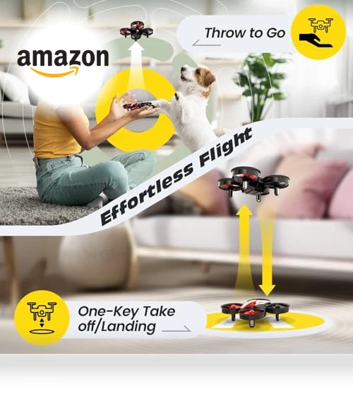 Mini Drone for Kids and Beginners with Auto Hovering and 3D Flips — Flying Toys, Holy Stone