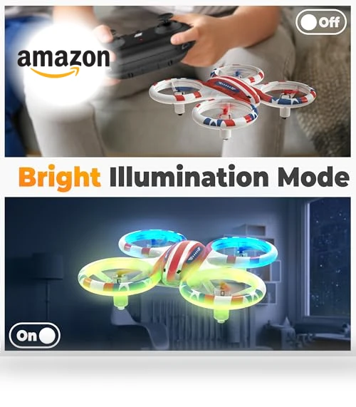 Mini Drone with LED Lights and 3D Flip for Kids and Beginners — Flying Toys, BEZGAR
