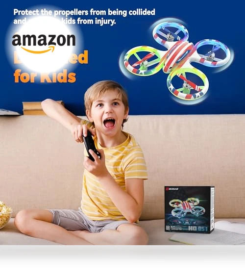 Mini Drone with LED Lights and 3D Flip for Kids and Beginners — Flying Toys, BEZGAR