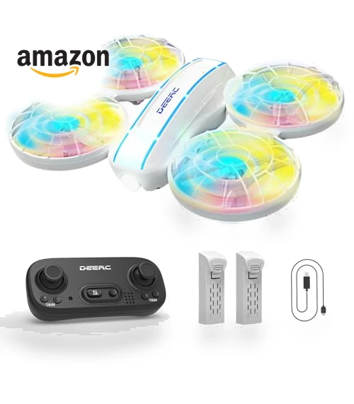 Mini Drone with LED Lights for Kids — Flying Toys, DEERC