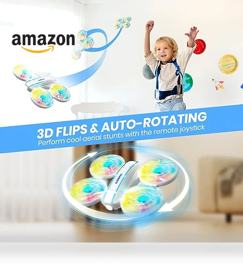 Mini Drone with LED Lights for Kids — Flying Toys, DEERC