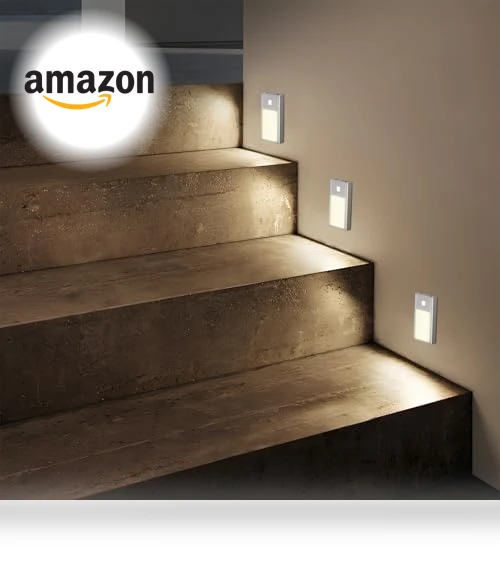 Motion Sensor Step Night Light, Rechargeable Battery Powered LED Light with Magnetic Suck Installation — Outdoor Security & Flood Lighting, VST