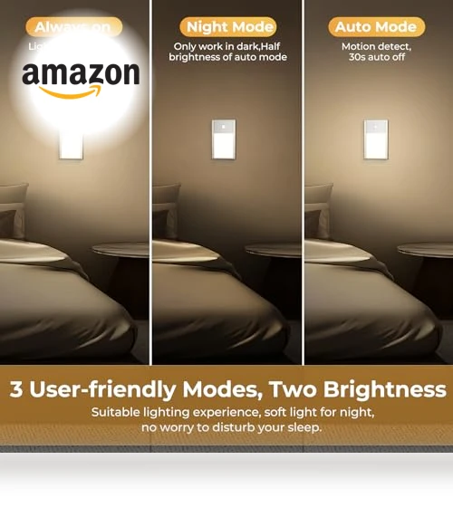 Motion Sensor Step Night Light, Rechargeable Battery Powered LED Light with Magnetic Suck Installation — Outdoor Security & Flood Lighting, VST