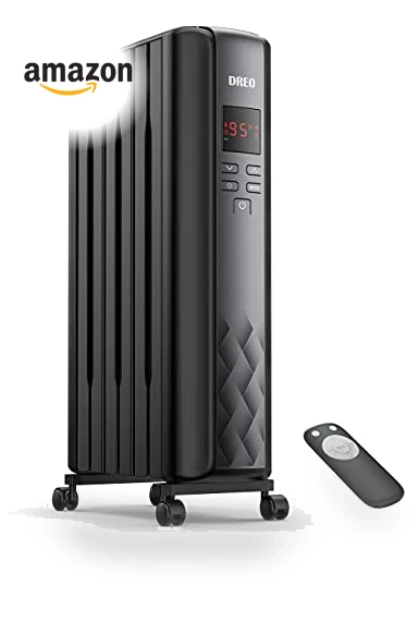 Oil Filled Radiator Heater with Remote Control, 4 Modes, Overheat & Tip-Over Protection — Portable Heating Solutions, Dreo