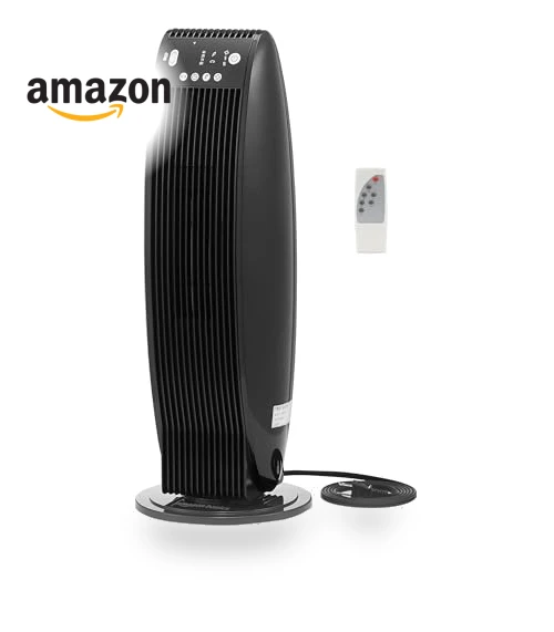 Oscillating Tower Heater with Digital Display and Remote Control — Portable Heating Solutions, Amazon Basics
