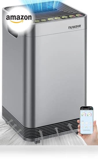 OxyPure Zero Plus Air Purifier for Large Rooms — Activated Carbon Air Purifiers, Nuwave