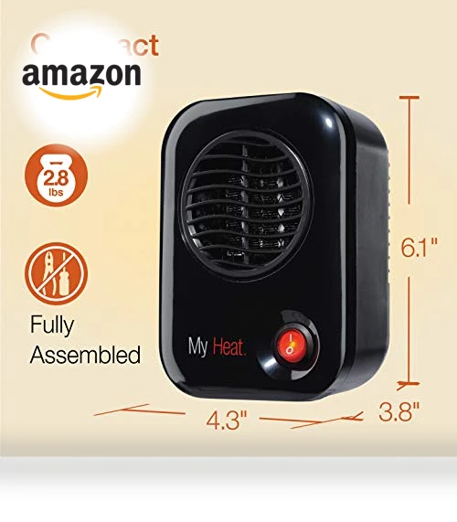 Personal Mini Space Heater with Single Speed, 200W, 6 Inches — Portable Heating Solutions, Lasko