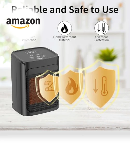 Portable Ceramic Space Heater with Adjustable Thermostat — Portable Heating Solutions, JNDRO