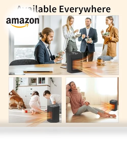Portable Ceramic Space Heater with Adjustable Thermostat — Portable Heating Solutions, JNDRO