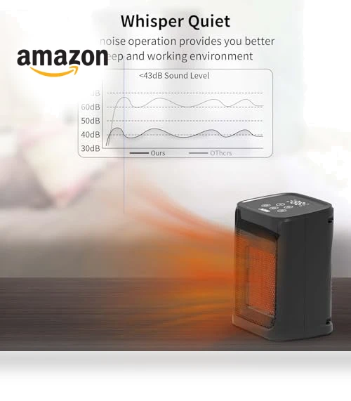 Portable Ceramic Space Heater with Adjustable Thermostat — Portable Heating Solutions, JNDRO