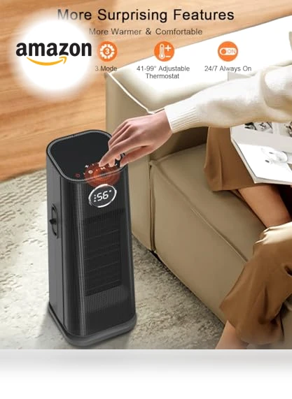 Portable Ceramic Space Heater with Oscillation and Remote — Portable Heating Solutions, Sunnote