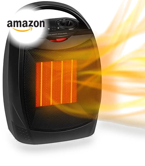 Portable Electric Space Heater with Thermostat, 1500W/750W, Fast Heating for Indoor Use — Portable Heating Solutions, GiveBest