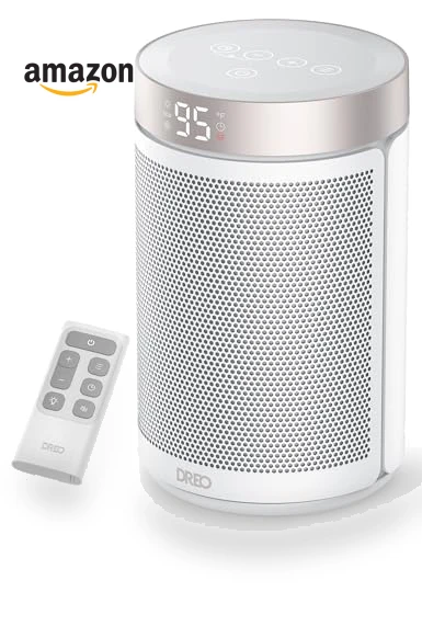 Portable Space Heater with Thermostat and Remote, 1500W PTC Ceramic Fast Safety Heat — Portable Heating Solutions, Dreo