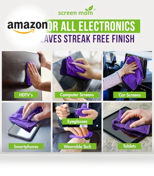 Screen Cleaner Spray and Microfiber Cloth — Screen Protectors, Screen Mom