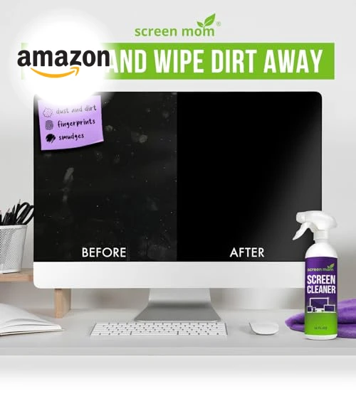 Screen Cleaner Spray and Microfiber Cloth — Screen Protectors, Screen Mom
