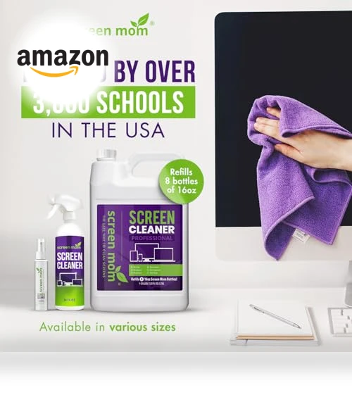 Screen Cleaner Spray and Microfiber Cloth — Screen Protectors, Screen Mom