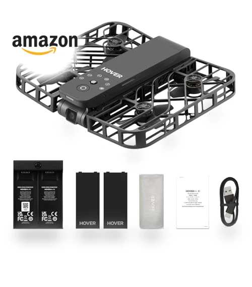 Self-Flying Camera Drone with Follow Me Mode, 2.7K HDR Video, Foldable Design — Drones & UAV Technology, HOVERAir