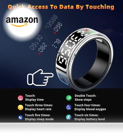 Smart Health Ring with LED Display — Smart Rings, Gwenland