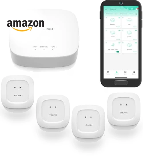 Smart Home Starter Kit with Hub & Water Leak Sensors — Water Leak Detection Systems, YoSmart