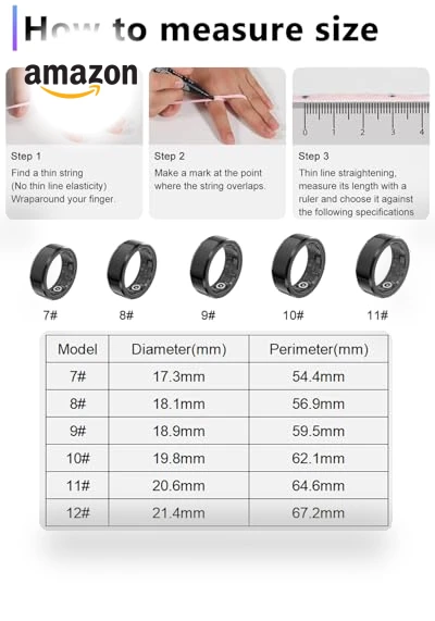 Smart Ring Vital Health Tracker — Smartwatches, VNEXFU