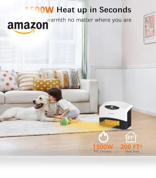 Smart Wall Heater with Alexa, WiFi Control, 1500W — Home Climate Control, GiveBest