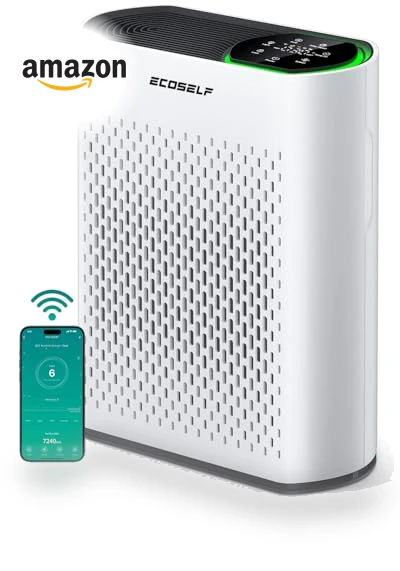 Smart WiFi Air Purifier for Large Rooms up to 1400 Ft² — Electrostatic Air Purifiers, ECOSELF