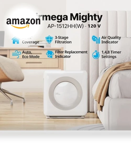True HEPA Air Purifier with Air Quality Monitoring, Auto, Timer, Filter Indicator, and Eco Mode — HEPA Air Purifiers, Coway