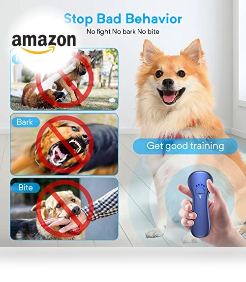 Ultrasonic Dog Bark Deterrent, Rechargeable Anti Barking Device for Dogs — Sonic Deterrents, Ahwhg