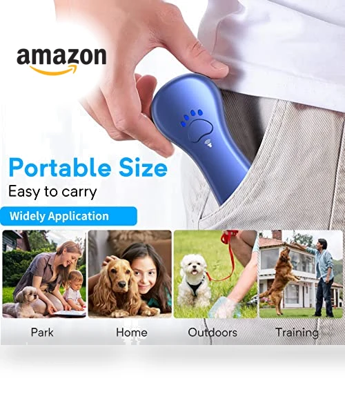 Ultrasonic Dog Bark Deterrent, Rechargeable Anti Barking Device for Dogs — Sonic Deterrents, Ahwhg