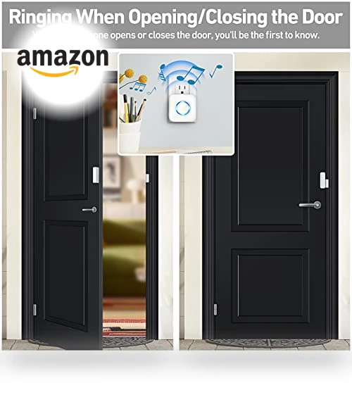 Wireless Door Open Contact Sensor Alarm Chime with 600 FT Range — Chimes, Satisure