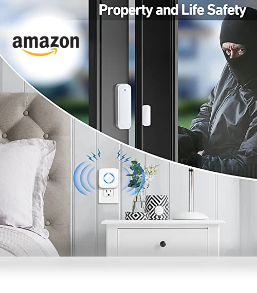 Wireless Door Open Contact Sensor Alarm Chime with 600 FT Range — Chimes, Satisure