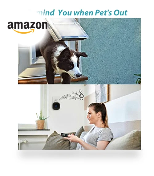 Wireless Door Open Contact Sensor Alarm with 500 FT Range — Smart Home Security, METAK
