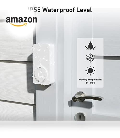 Wireless Doorbell with 1000ft Range, Adjustable Volume, 32 Melodies — Push Buttons, SECRUI