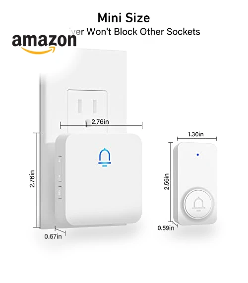 Wireless Doorbell with 1000ft Range, Adjustable Volume, 32 Melodies — Push Buttons, SECRUI